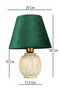 Opviq Lámpara de Mesa de Cerámica BK065 Verde con Tapa de Terciopelo